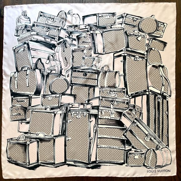 Display #1 Louis Vuitton Trunks & Luggage Silk Scarf - Picture 9 of 16